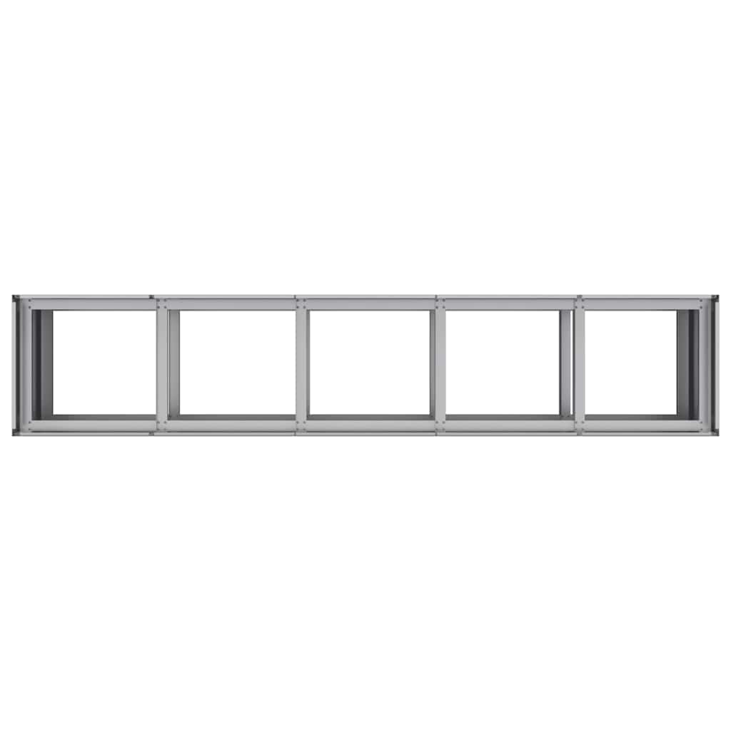 Fioriera-Vaso-Contenitore per Piante 200x40x80 cm in Acciaio Zincato