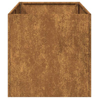 Fioriera-Vaso-Contenitore per Piante Arrugginita 40x80x40 cm in Acciaio Corten
