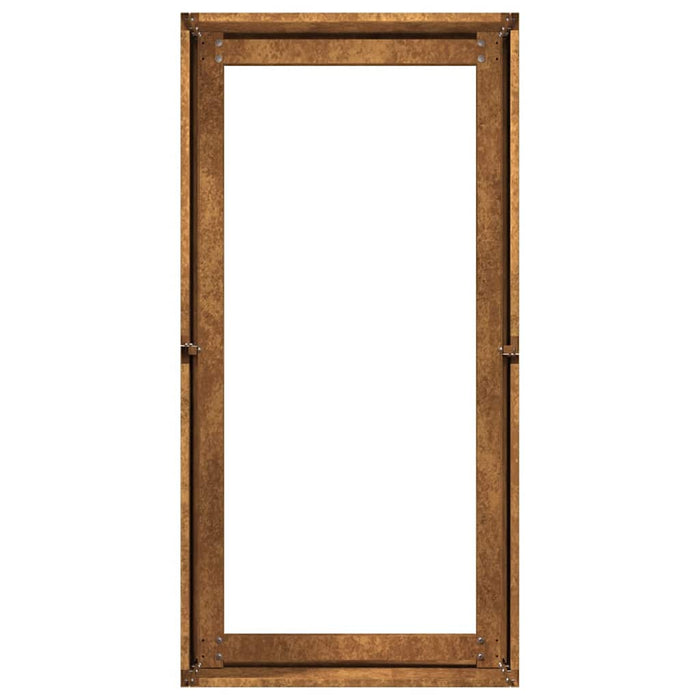 Fioriera-Vaso-Contenitore per Piante Arrugginita 40x80x40 cm in Acciaio Corten