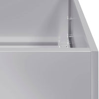 Fioriera 80x80x40 cm in Acciaio Zincato 860743