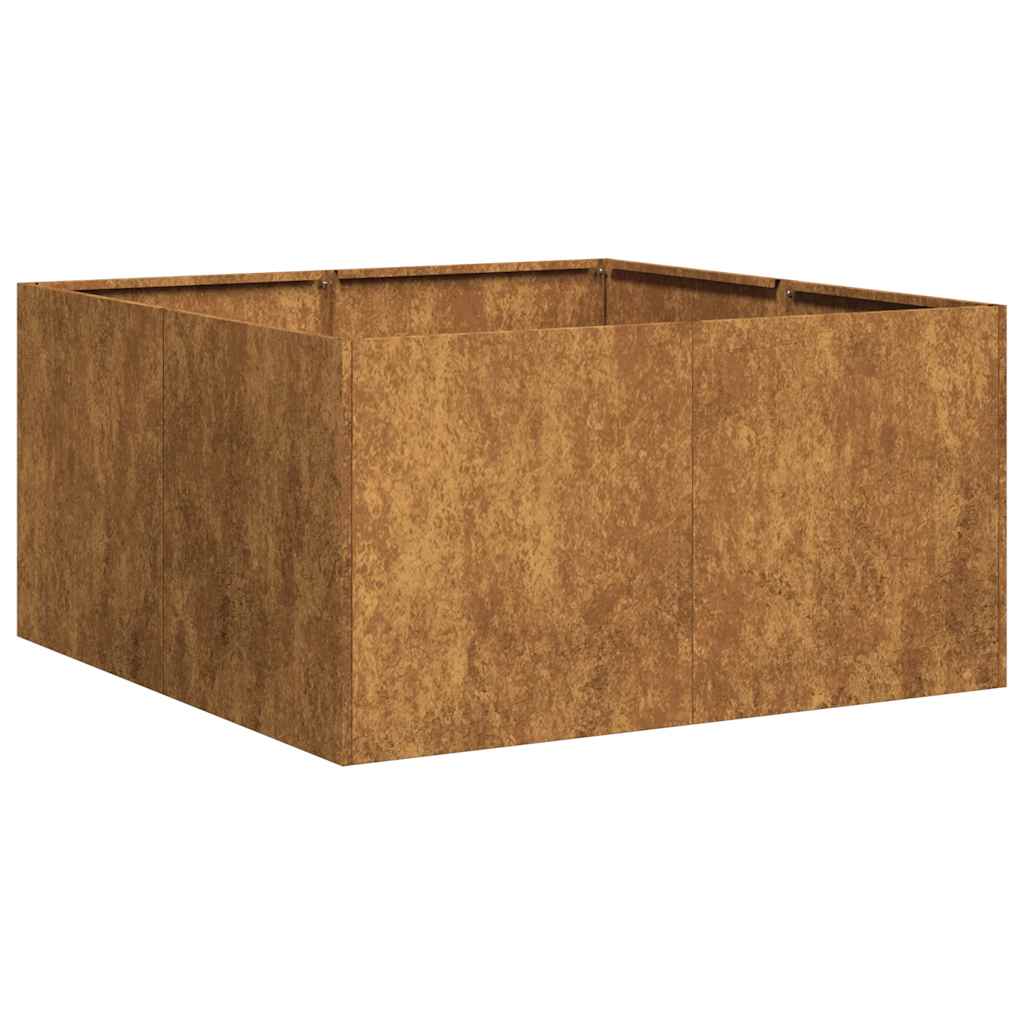 Fioriera Arrugginita 80x80x40 cm in Acciaio Corten 860744