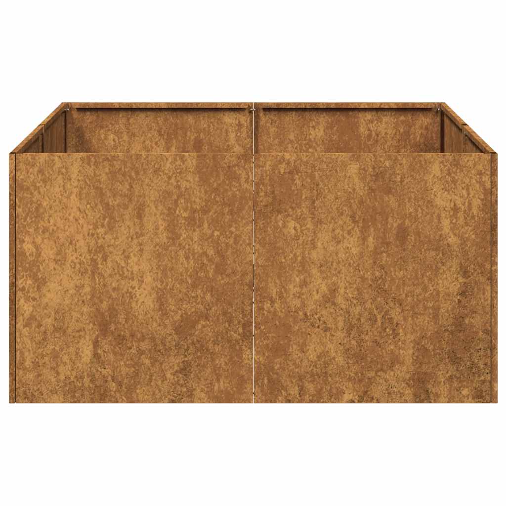 vidaXL Fioriera Arrugginita 80x80x40 cm in Acciaio Corten