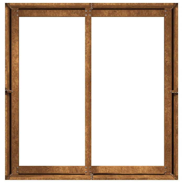 Fioriera Arrugginita 80x80x40 cm in Acciaio Corten 860744