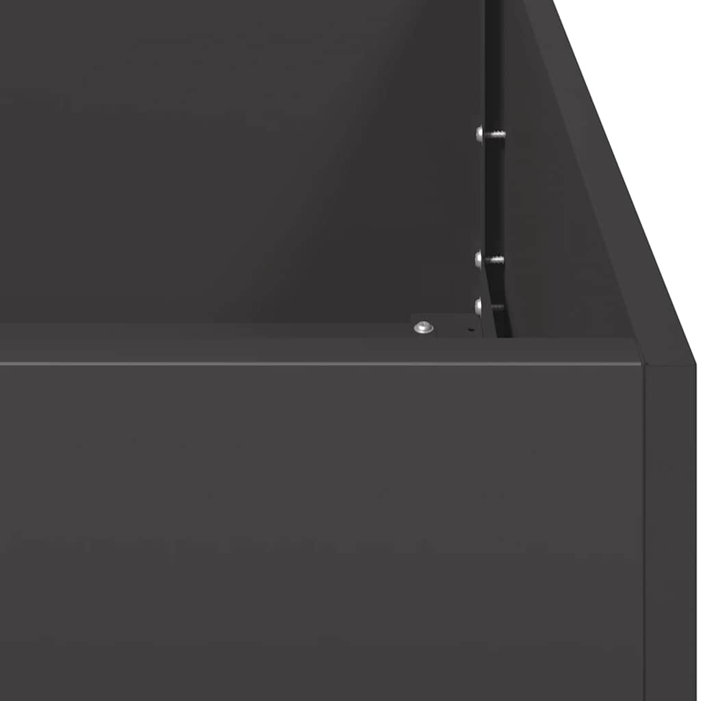 vidaXL Fioriera Nera 120x80x40 cm in Acciaio