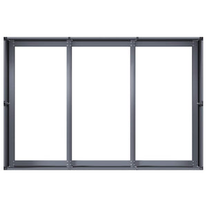 vidaXL Fioriera Antracite 120x80x40 cm in Acciaio