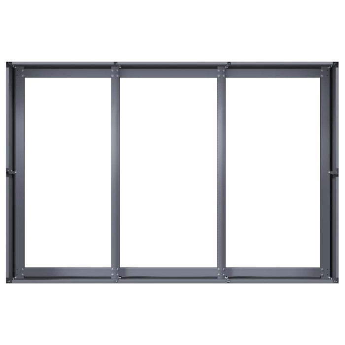 Fioriera-Vaso-Contenitore per Piante Antracite 120x80x40 cm in Acciaio