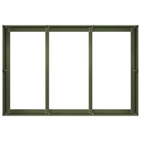 Fioriera-Vaso-Contenitore per Piante Verde Oliva 120x80x40 cm in Acciaio