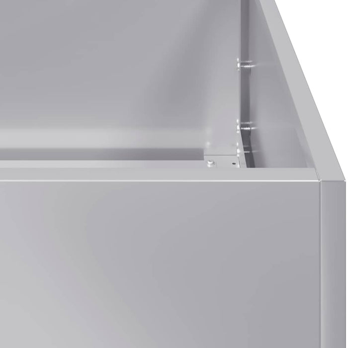 Fioriera-Vaso-Contenitore per Piante 120x80x40 cm in Acciaio Zincato