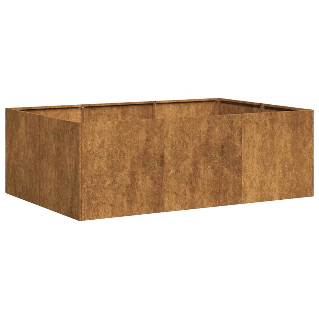 Fioriera Arrugginita 120x80x40 cm in Acciaio Corten 860751