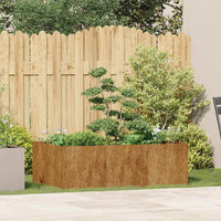 Fioriera Arrugginita 120x80x40 cm in Acciaio Corten 860751