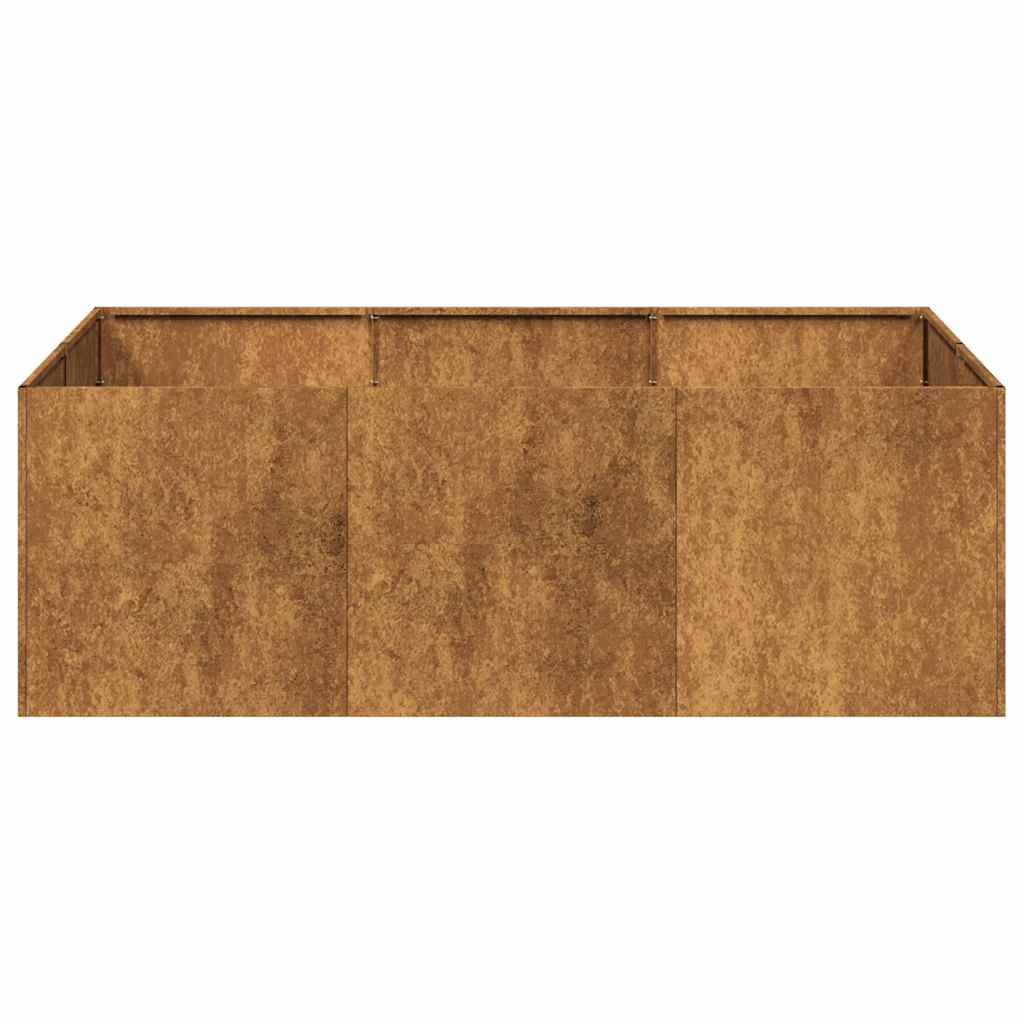 Fioriera Arrugginita 120x80x40 cm in Acciaio Corten 860751