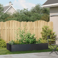 vidaXL Fioriera Nera 200x80x40 cm in Acciaio