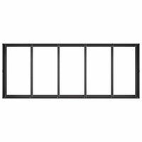 Fioriera Nera 200x80x40 cm in Acciaio 860752