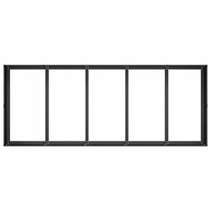 Fioriera Nera 200x80x40 cm in Acciaio 860752