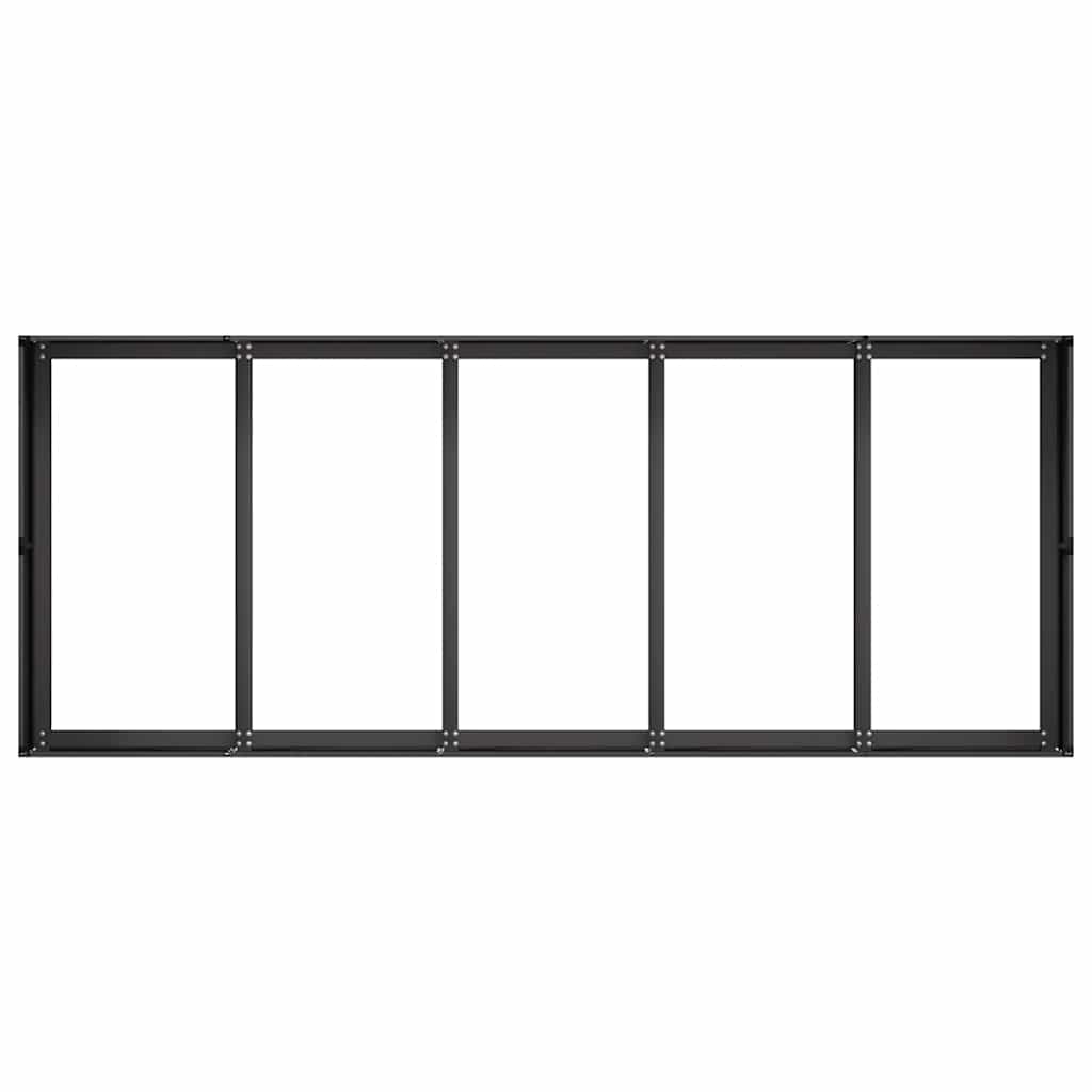 Fioriera Nera 200x80x40 cm in Acciaio 860752