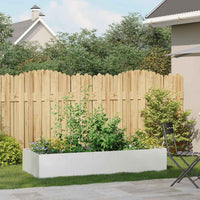 vidaXL Fioriera Bianca 200x80x40 cm in Acciaio