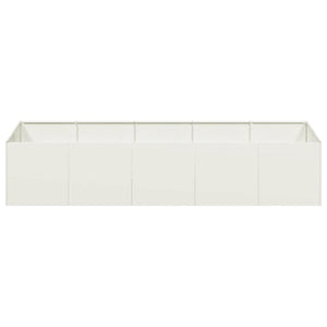 Fioriera Bianca 200x80x40 cm in Acciaio 860753