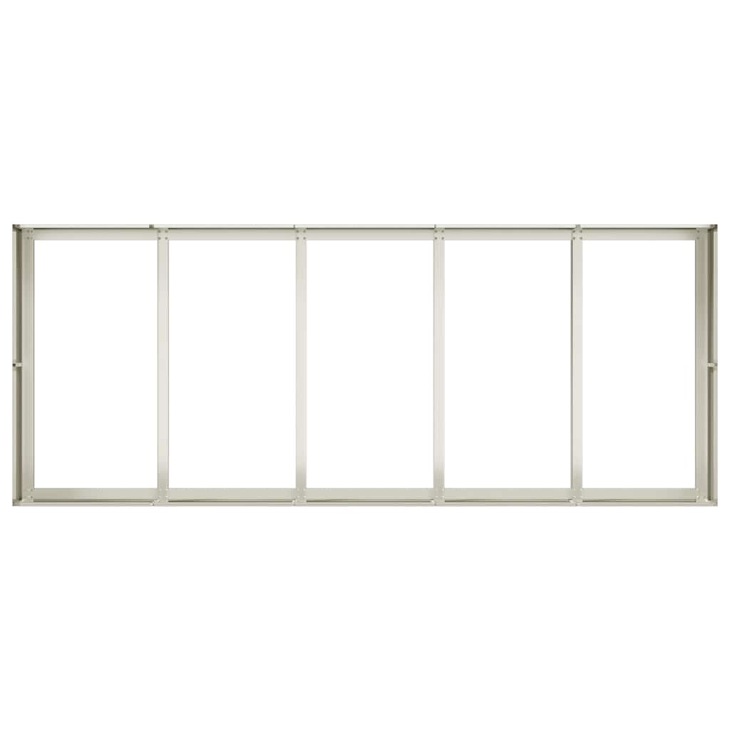 vidaXL Fioriera Bianca 200x80x40 cm in Acciaio