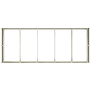 vidaXL Fioriera Bianca 200x80x40 cm in Acciaio