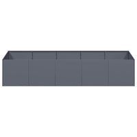 Fioriera Antracite 200x80x40 cm in Acciaio