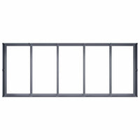 Fioriera Antracite 200x80x40 cm in Acciaio