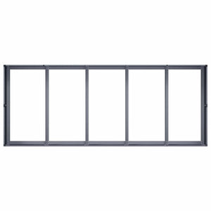 Fioriera Antracite 200x80x40 cm in Acciaio