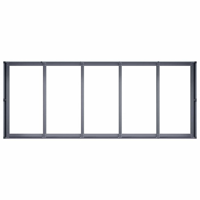 Fioriera Antracite 200x80x40 cm in Acciaio