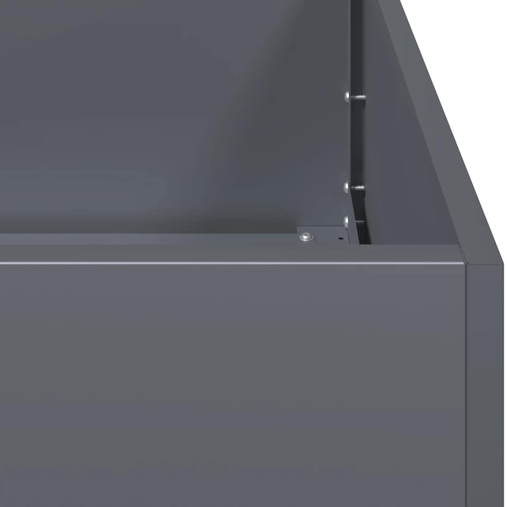 Fioriera Antracite 200x80x40 cm in Acciaio