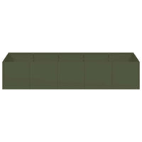 Fioriera Verde Oliva 200x80x40 cm in Acciaio 860755