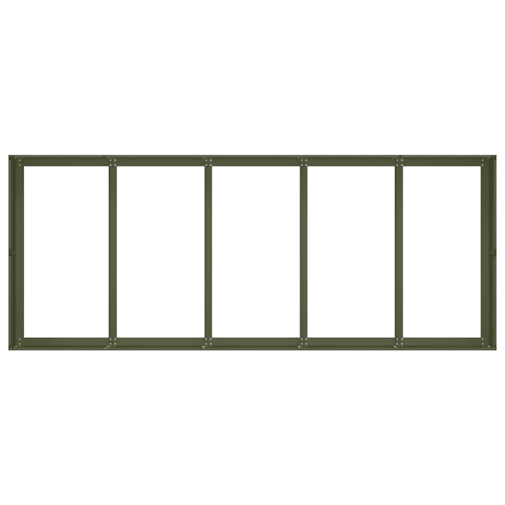 vidaXL Fioriera Verde Oliva 200x80x40 cm in Acciaio