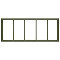 vidaXL Fioriera Verde Oliva 200x80x40 cm in Acciaio