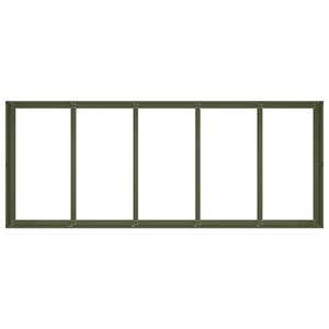 vidaXL Fioriera Verde Oliva 200x80x40 cm in Acciaio