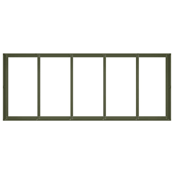 vidaXL Fioriera Verde Oliva 200x80x40 cm in Acciaio