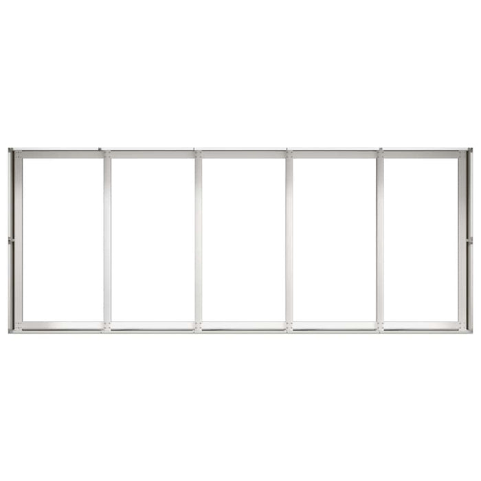 Fioriera-Vaso-Contenitore per Piante 200x80x40 cm in Acciaio Inox