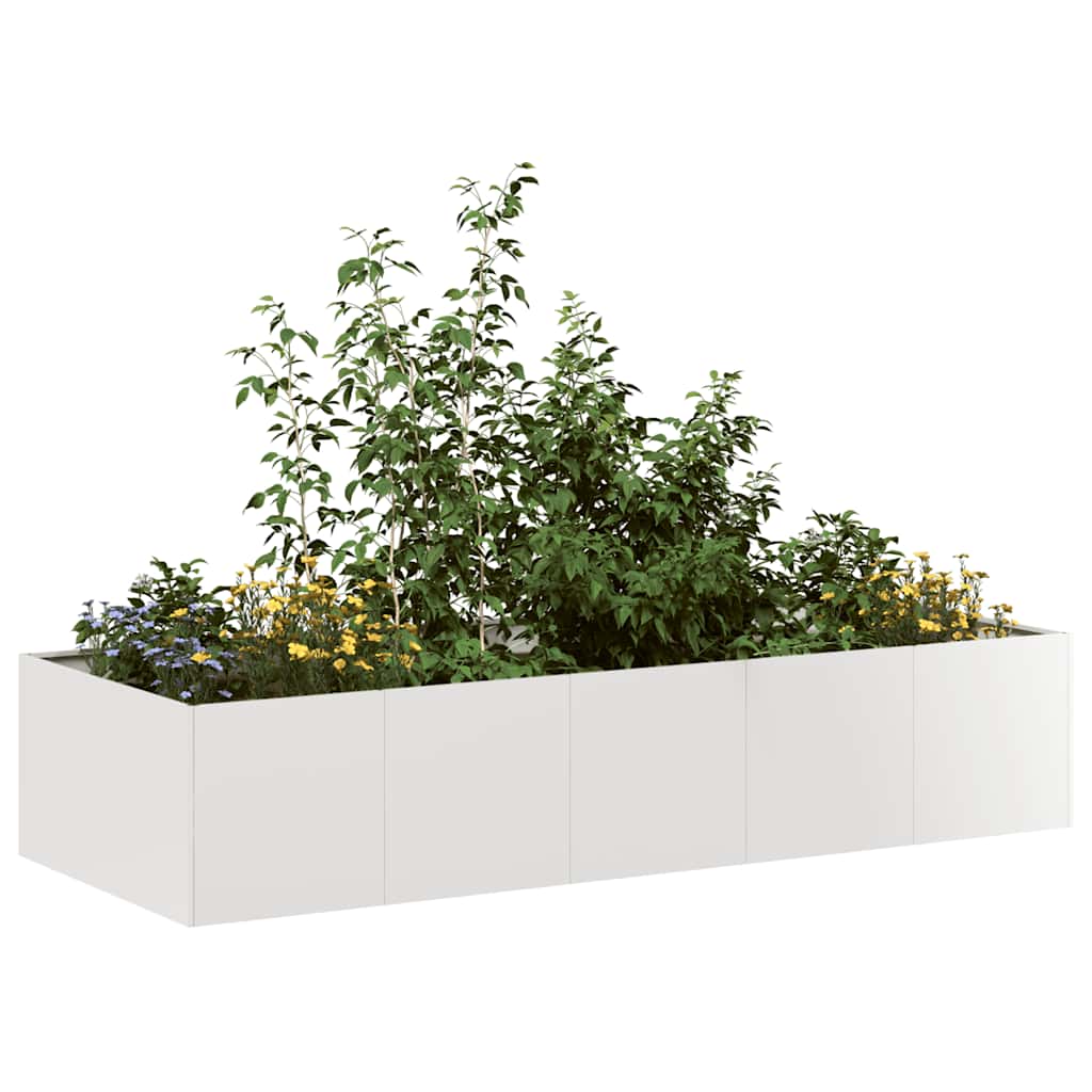 Fioriera-Vaso-Contenitore per Piante 200x80x40 cm in Acciaio Inox