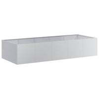 Fioriera-Vaso-Contenitore per Piante 200x80x40 cm in Acciaio Zincato