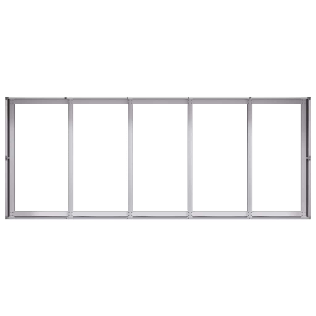 Fioriera-Vaso-Contenitore per Piante 200x80x40 cm in Acciaio Zincato