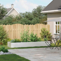 vidaXL Fioriera Bianca 280x80x40 cm in Acciaio