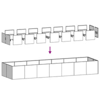 vidaXL Fioriera Bianca 280x80x40 cm in Acciaio