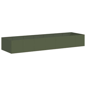 Fioriera Verde Oliva 280x80x40 cm in Acciaio 860762