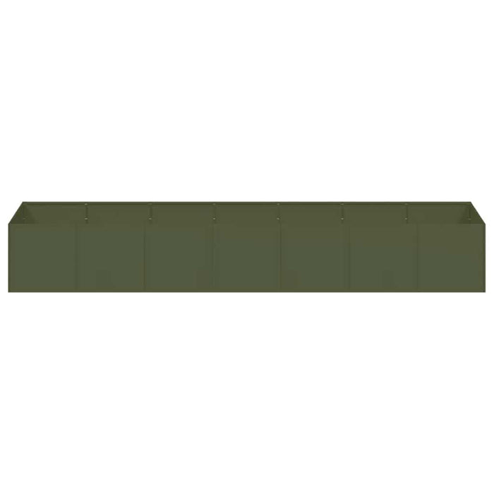 Fioriera Verde Oliva 280x80x40 cm in Acciaio 860762