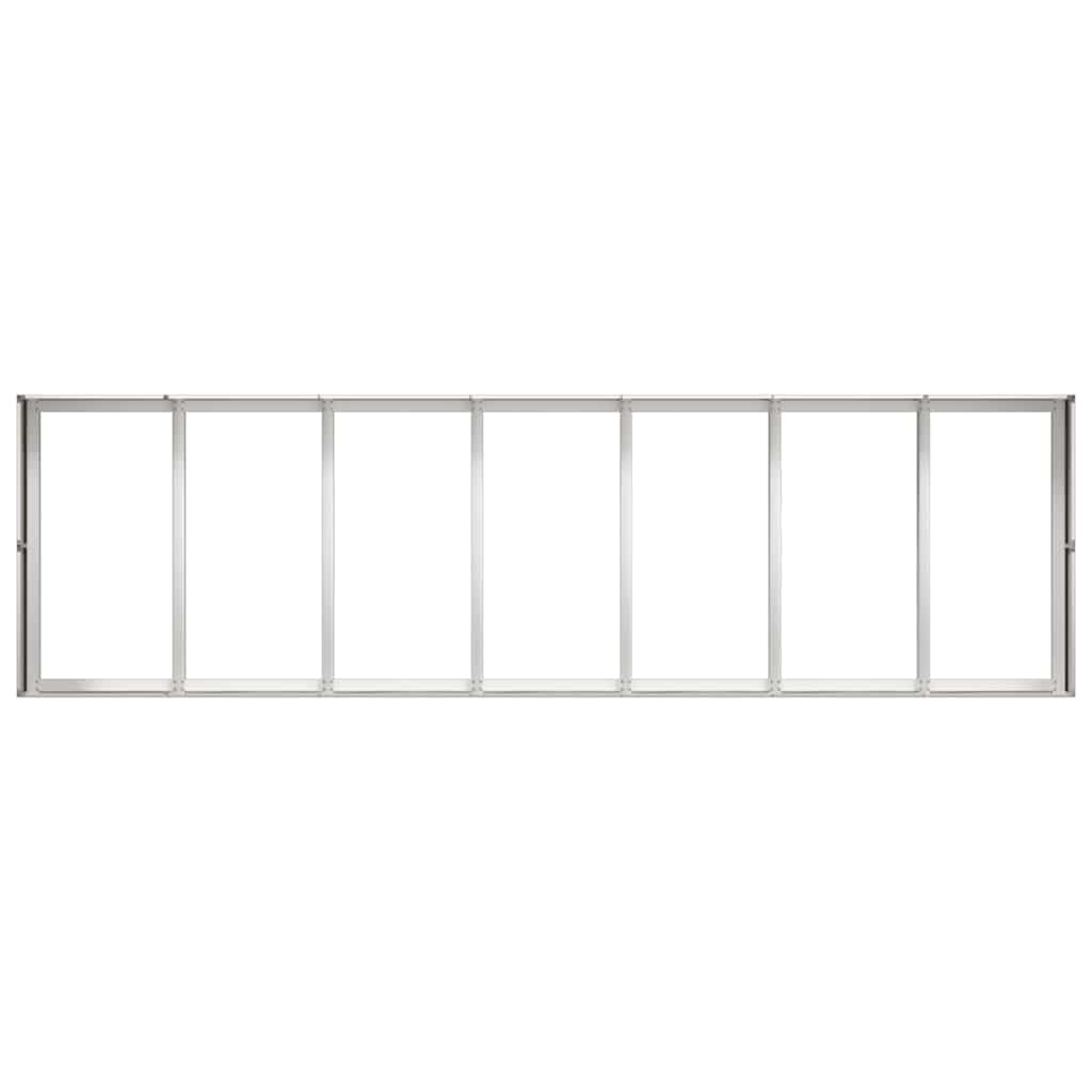 Fioriera-Vaso-Contenitore per Piante 280x80x40 cm in Acciaio Inox