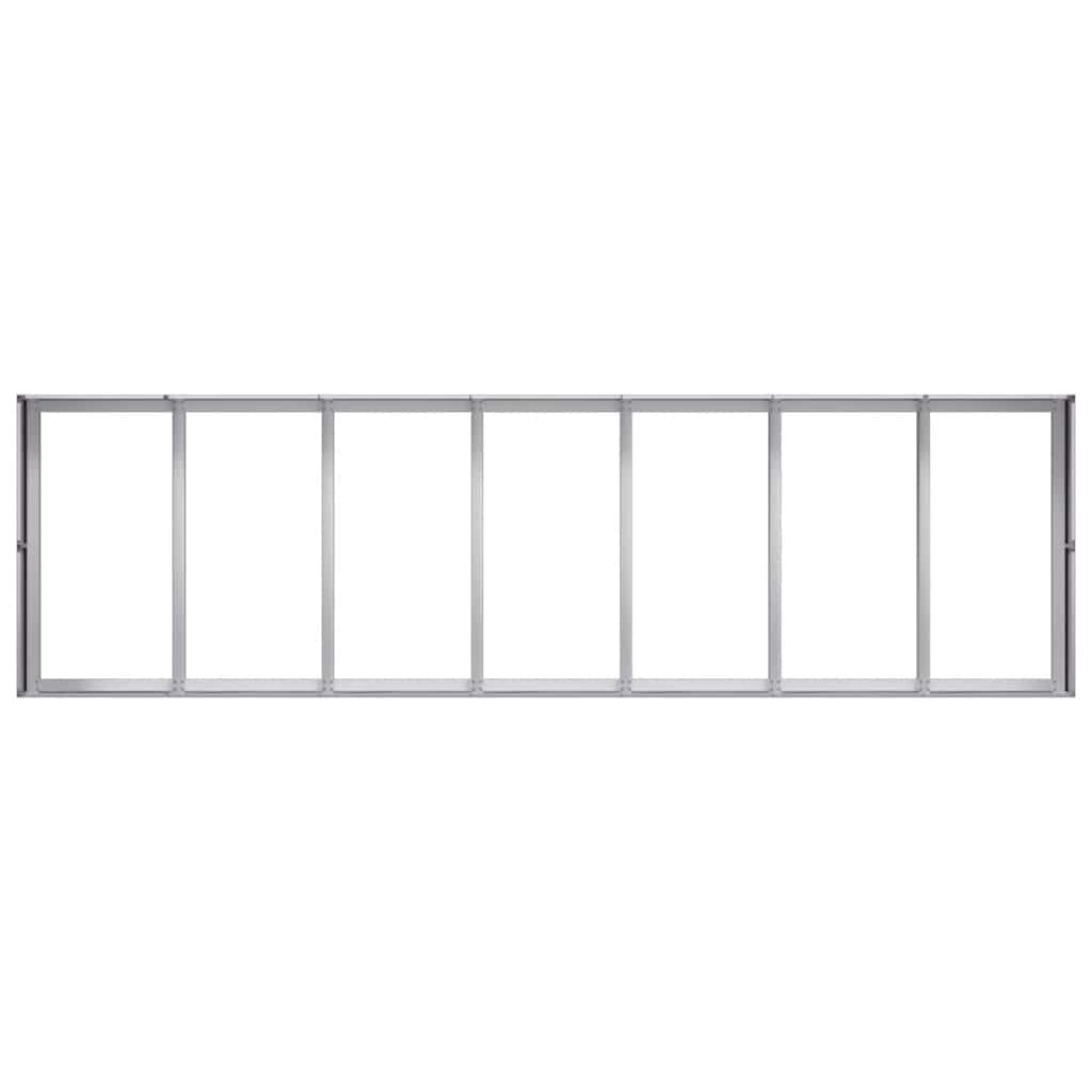 Fioriera-Vaso-Contenitore per Piante 280x80x40 cm in Acciaio Zincato