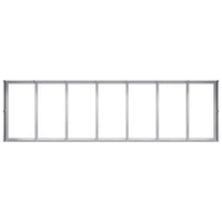 Fioriera-Vaso-Contenitore per Piante 280x80x40 cm in Acciaio Zincato