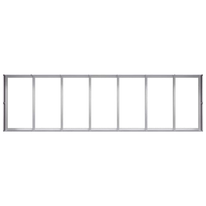 Fioriera-Vaso-Contenitore per Piante 280x80x40 cm in Acciaio Zincato