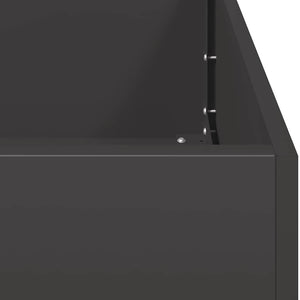 vidaXL Fioriera Nera 360x80x40 cm in Acciaio