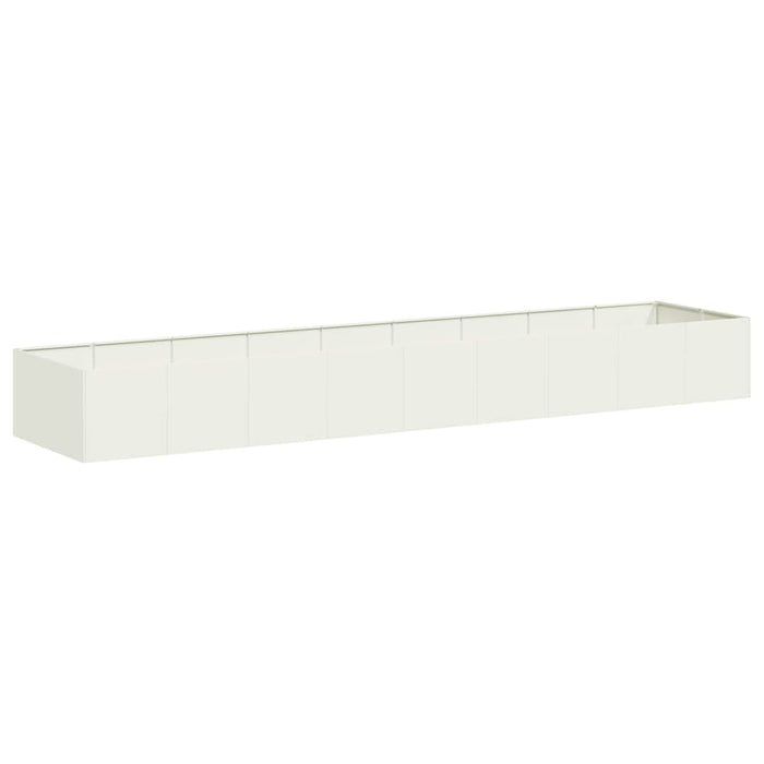Fioriera-Vaso-Contenitore per Piante Bianca 360x80x40 cm in Acciaio