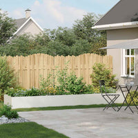 Fioriera-Vaso-Contenitore per Piante Bianca 360x80x40 cm in Acciaio