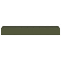 Fioriera Verde Oliva 360x80x40 cm in Acciaio