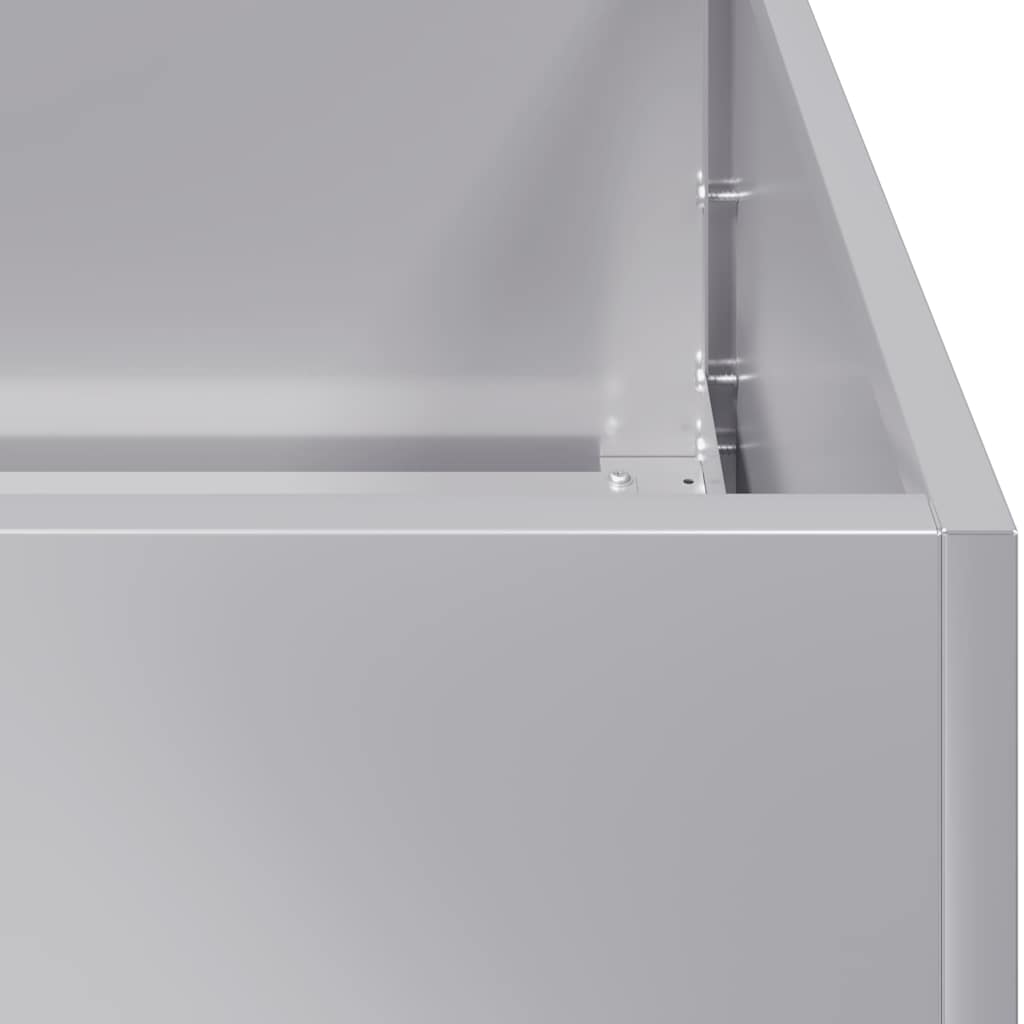 Fioriera-Vaso-Contenitore per Piante 360x80x40 cm in Acciaio Zincato